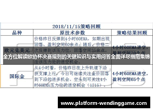 全方位解读欧协杯决赛规则的关键知识与实用问答全面详尽指南集锦