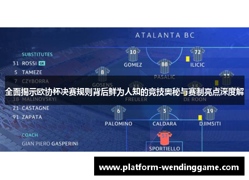 全面揭示欧协杯决赛规则背后鲜为人知的竞技奥秘与赛制亮点深度解