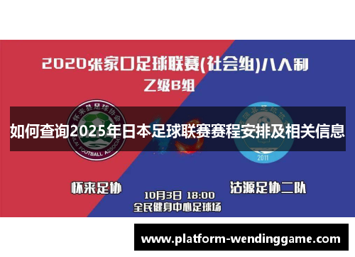 如何查询2025年日本足球联赛赛程安排及相关信息